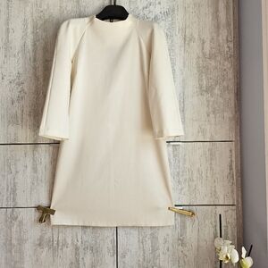 Zara Woman Size M 70' Style Light Cream Dress